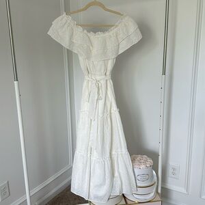 Red Dress Boutique Off-The-Shoulder White Maxi Dress